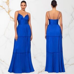 Betsy & Adam Royal Blue Tiered Formal Gown - NWT - Size 6